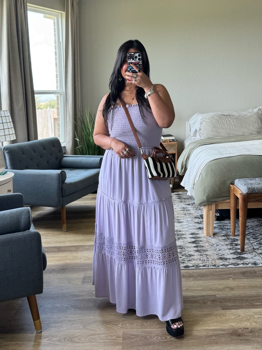 ZESICA Women's 2026 Summer Strapless Boho Beach Vacation Maxi Dresses (L)